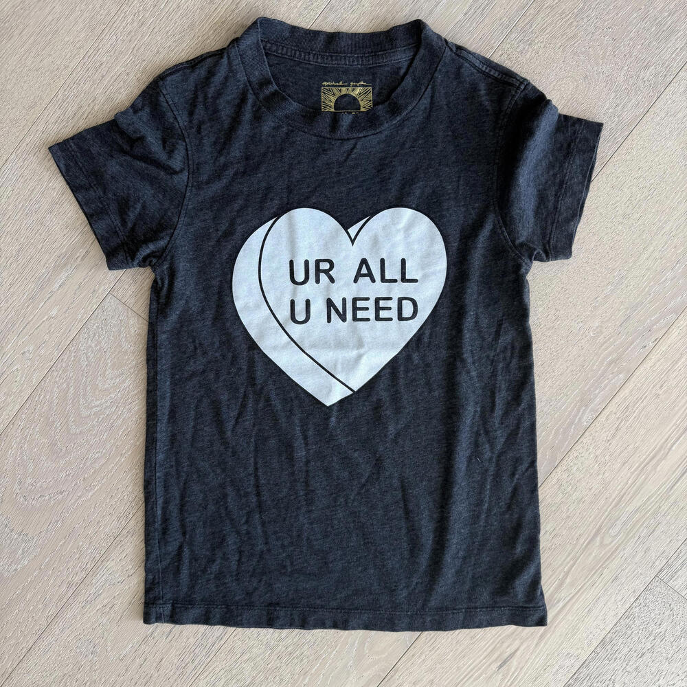 Spiritual Gangster UR ALL U NEED Valentine's Candy Heart Graphic T-Shirt Medium